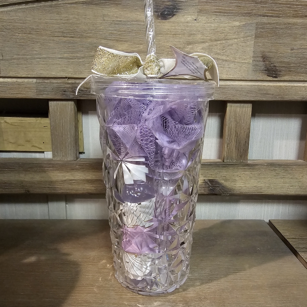Brand new, never used purple tumbler set.